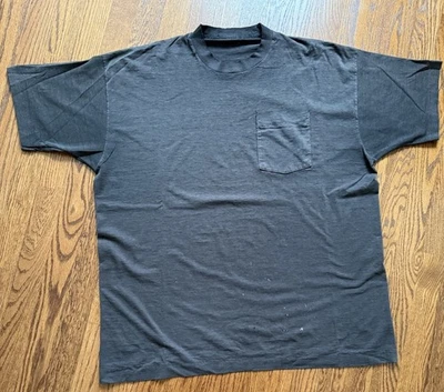 Camiseta en blanco negra descolorida fina vintage puntada única talla XL Foto 1 de 4