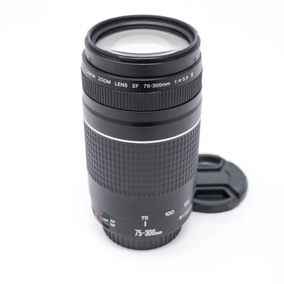 Canon EF 75-300mm f/4-5.6 III Telephoto Zoom Lens - Great Condition - Image 1 of 4