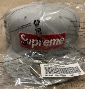 Neu mit Etikett Supreme Bones Box Logo New Era FW25 eng anliegende Mütze 7 3/4 grau KOSTENLOSER VERSAND! - Bild 1 von 9