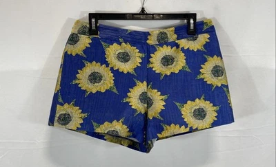 Shorts casual feminino Alice + Olivia azul floral tamanho 8 - Imagem 1 de 4