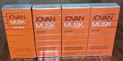Jovan Musk para hombres 2 oz / 59 ml para después del afeitado / salpicaduras de colonia (lote de 4) Foto 1 de 2