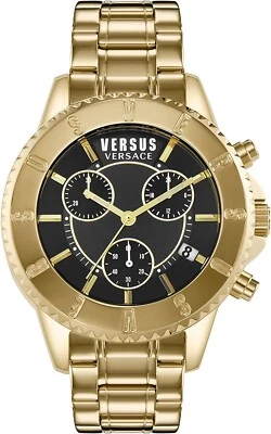 Versus Versace Mens Black 44 mm Tokyo Chrono Watch VSPGN2419 - Image 1 of 2