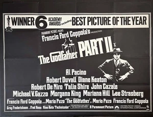 Godfather Part II ORIGINAL Quad Movie Film Poster Al Pacino Robert DeNiro 1974 - Picture 1 of 9