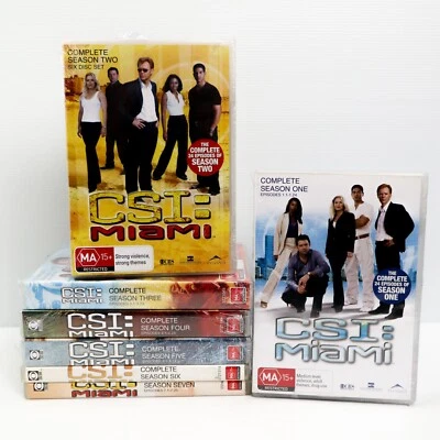 NEW CSI: Miami: Season 1 - 7 (DVD, 2010) Action Drama TV Series 1 2 3 4 5 6 & 7 - image 1 of 4
