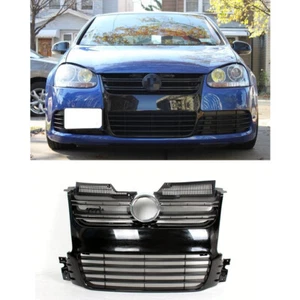 Black Mesh Air Intake Grill Front Grille For VW Golf 5 V MK5 R32 Bumper 05-09 - Picture 1 of 6