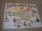THE PEOPLES OF CHINA MAP National Geographic July 1980