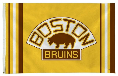 Boston Bruins Flag Banner RETRO Logo Design 3x5 Premium Outdoor House Hockey Cover