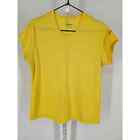 Asics Womens Sz L Loose Fit Short Sleeve T Shirt Bright Yellow Athletic