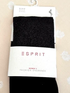 ESPRIT women black shimmer over the knee socks high knee socks 5.1/2 -8 - Picture 1 of 4