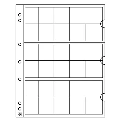 Leuchtturm Münzhüllen NUMIS für Euro-Sätze, 5 Seiten inkl. Flaggensticker 338425