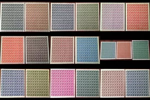 Lot Stamp Germany 19 Sheet 1941 WWII Hitler Adolf Hitler Complete Set MNH Faults - Picture 1 of 10