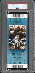 Drew Brees SIGNED Super Bowl 44 XLIV Ticket BLUE PSA Autograph SB XLIV MVP - Picture 1 of 2