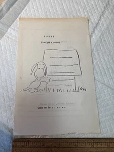 Vintage 1960’s Peanuts Snoopy Schroeder Frieda Sally Bridal Shower Invitation - Picture 1 of 4