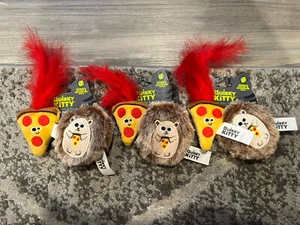 Lot of 3 Quirky Kitty Hedge Hog & Pizza Catnip Cats & Kitten Toy Kitty Pets Toys - Picture 1 of 4