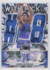 2021 Leaf Metal With Pick…Auto Blue Crystal 23/25 Jaden Springer Rookie RC