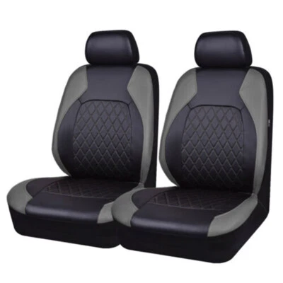 Fundas de asiento delanteras de coche de 2 plazas de cuero envolventes protectoras de cojín impermeables Foto 1 de 4