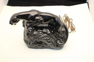 Vintage Mid-Century 1960's BLACK PANTHER TV LAMP -  Texans Inc - works - Picture 1 of 6