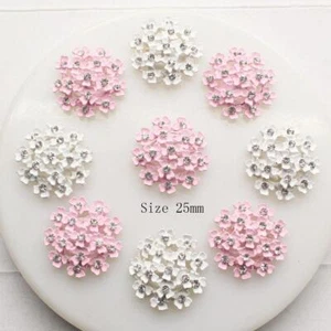 Botones enchapados en metal con flores de respaldo plano costura ropa de boda manualidades botón 10 un. - Imagen 1 de 8