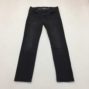 7 FOR ALL MANKIND Jeans Mens W36 L32 Straight Fit Denim Black Luxe Performance - Picture 1 of 13