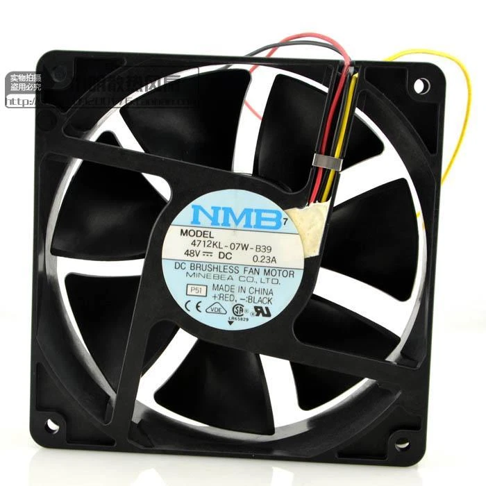 NMB 4712KL-07W-B39 DC FAN 48V 0.23A 120x120x32mm Case Cooling Fan - Image 1 of 1
