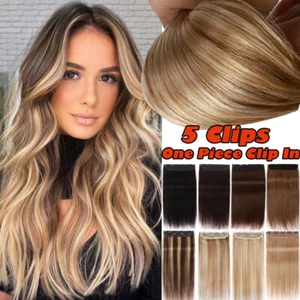 DICK Clip In Remy Echthaar Extensions Haarverlängerung Ein Tressen 5 Clips 120G+ - Bild 1 von 27