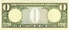 Big Fat Zero Novelty Bank Note Nothing Nada Dollars Laugh unusual unique gift UK
