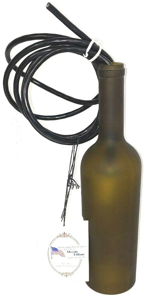 Meyda Tiffany Lightning 31171 тосканский виноградник матовая зеленая винная бутылка лампа 3 дюйма - Изображение 1 из 4