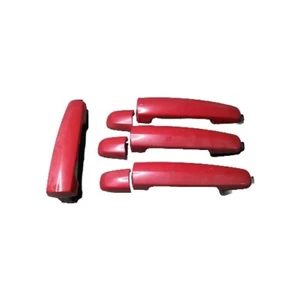 Suzuki SX4 outer door handle yr 2008 5 door hatchback bright red II Z9T set of 4 - Picture 1 of 4