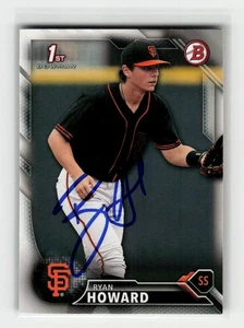 2016 Bowman Draft Ryan Howard #BD-72 RC Auto San Francisco Giants - Bild 1 von 2