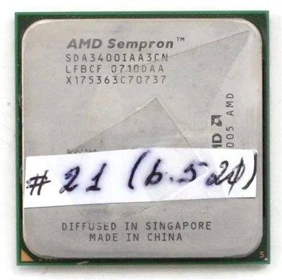 Cpu amd sempron sda3400iaa3cn lfbcf 0710daa - Image 1 of 2