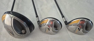 TaylorMade R7 Draw 460 Driver + 3 + 5 Fairway Woods RH Reax 70 Regular Flex Set - Picture 1 of 7