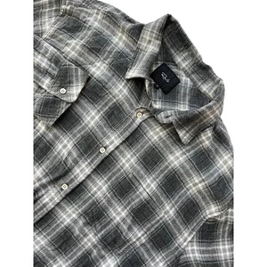 Rails Herren Karo Flanell Button Down Hemd XL Grau Weiß Langarm Lennox - Bild 1 von 11