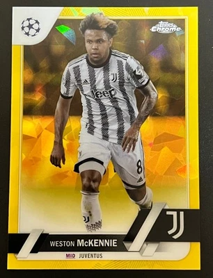 Weston McKennie 2022-23 Topps Chrome Sapphire UEFA Yellow /99 #115 - Image 1 of 2