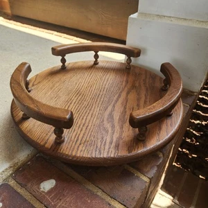 Vintage Round 12” Amish Style Lazy Susan Turntable Kitchen/ Condiment Organizer - Picture 1 of 3