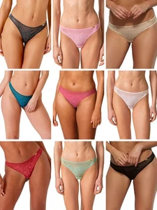 Gossard Glossies Lace Brief Thong Knickers Sheer Lingerie Mid Rise Briefs - Picture 1 of 56