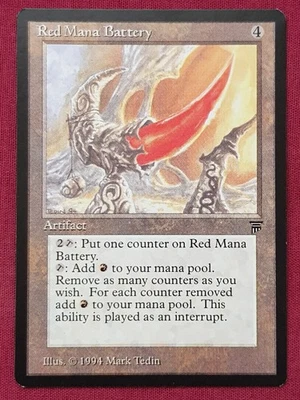 Magic The Gathering LEGENDS RED MANA BATTERY artifact card MTG - Image 1 of 2