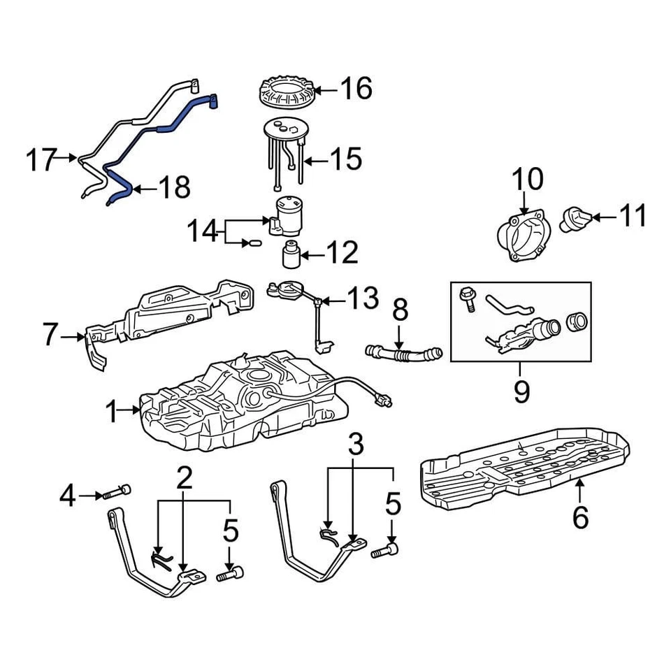 For Toyota Tundra 2005-2006 Toyota 772040C020 Fuel Hose Foto 1 de 1