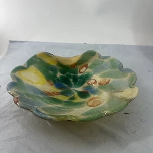 Vintage MCM Large Murano Glass Clamshell Style Bowl Ashtray - Picture 1 of 7