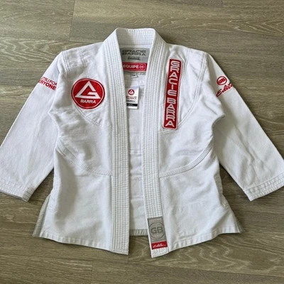 Gracie Barra Equipe Jiu-Jitsu Gi Kimono Chaqueta Top Blanco Juvenil Y4 Uniforme Foto 1 de 4