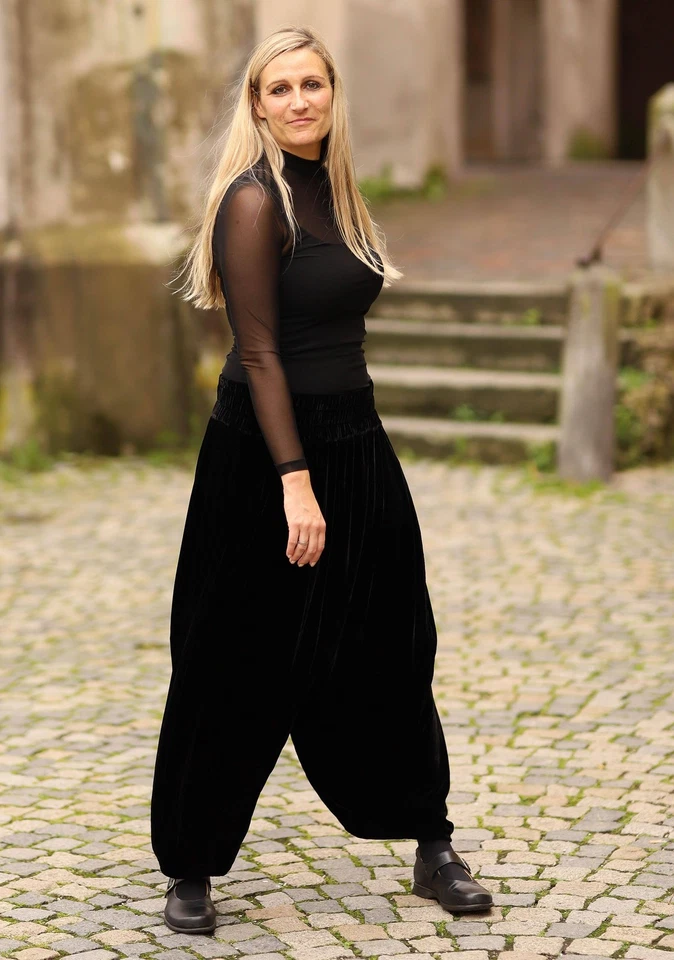 GRIZAS - Lagenlook HAREMS HOSE SAMT Gr 42 bis 52 - schwarz - Bild 1 von 4