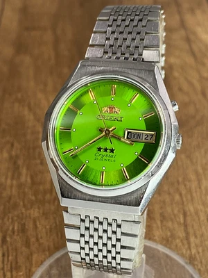 Orient Crystal 3 stars  vintage automatic 21 jewels Japan mens watch - Image 1 of 4