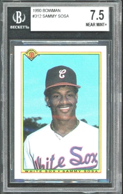 1990 Bowman - Sammy Sosa #312 (RC) BGS 7.5 - Image 1 of 2