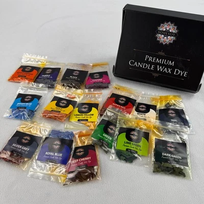 Natural Soy Wax Candle Dye Flakes 16 Colors Premium SOULSOY Brand New Sealed Box - Image 1 of 4