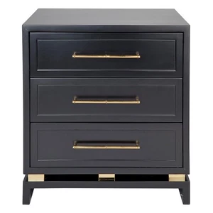 NEW Cafe Lighting Pearl Bedside Table Large Black - Picture 1 of 6