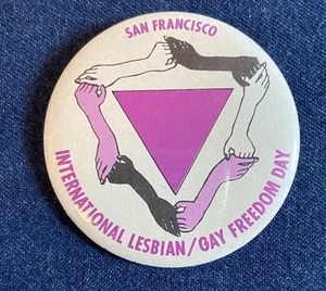 Vintage San Francisco International Lesbian Gay Freedom Day Pinback Button - Bild 1 von 3