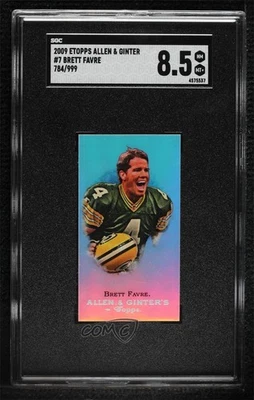 2009 eTopps Allen & Ginter's Super Bowl Champions /999 Brett Favre SGC 8.5 HOF - Image 1 of 2