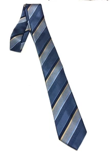 Cravatta NeckTie Uomo Elegante Righe Multicolore Fatta a Mano 100% Seta - Foto 1 di 5