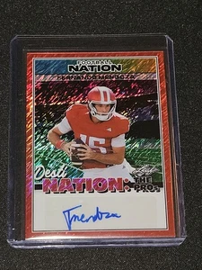 2025 Leaf Football Nation Fernando Mendoza Destination Red Shimmer Auto 2/2 IE - Bild 1 von 2