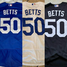 Mookie Betts #50 L.A. Los Angeles Dodgers Men's Stitched White/Blue/Black Jersey