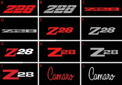NEW! BLACK Front Floor Mats 1970-1981 Camaro Z28 Embroidered Logo 2pc Pick Logo - Image 1 of 4